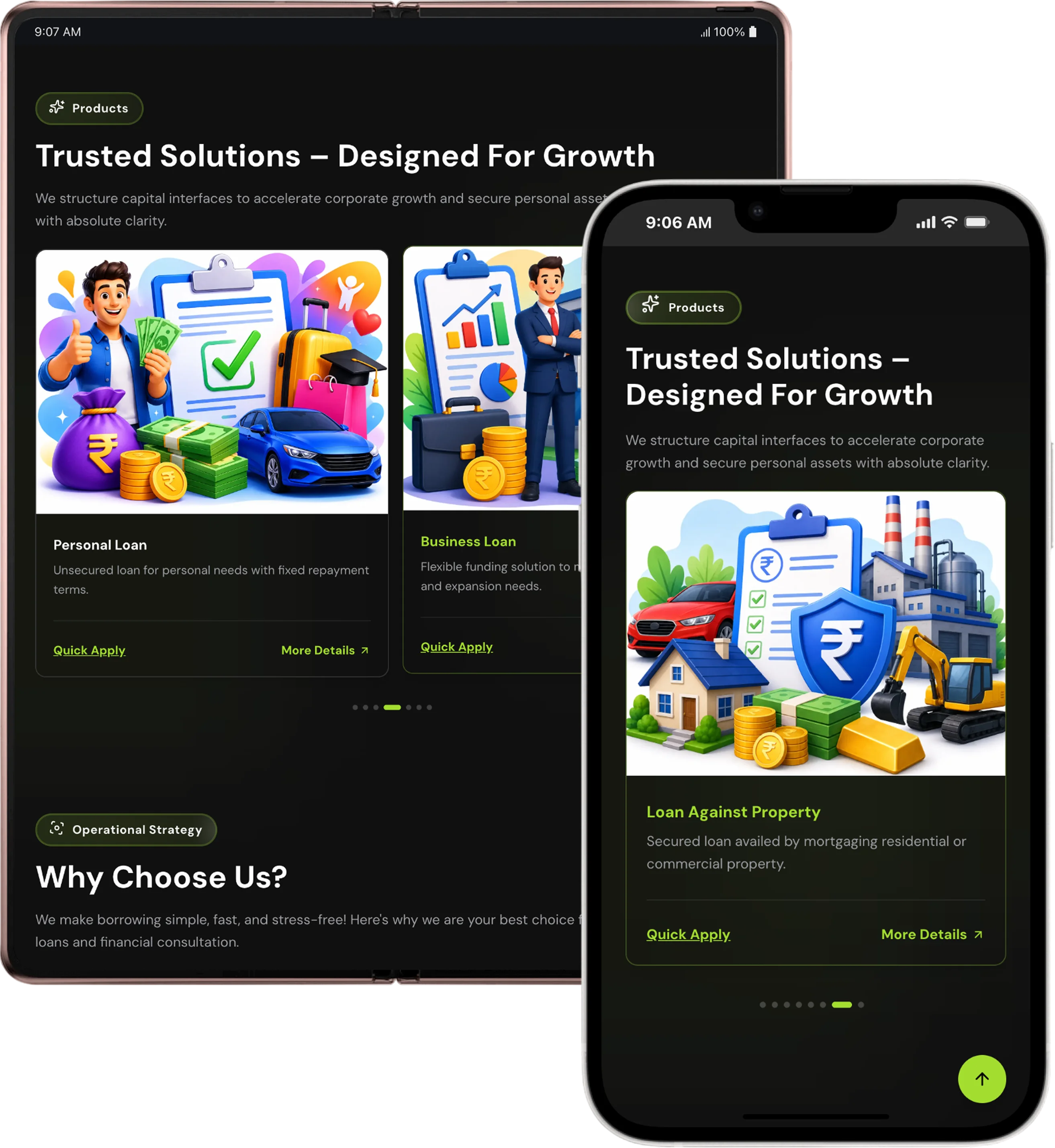 Screenshot preview of Seaone Fintech developed by Fun Fact agency